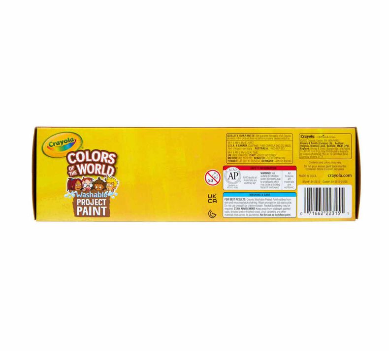 Crayola Colors of the World Washable Paint Bottle - Pack of 10 - Laadlee