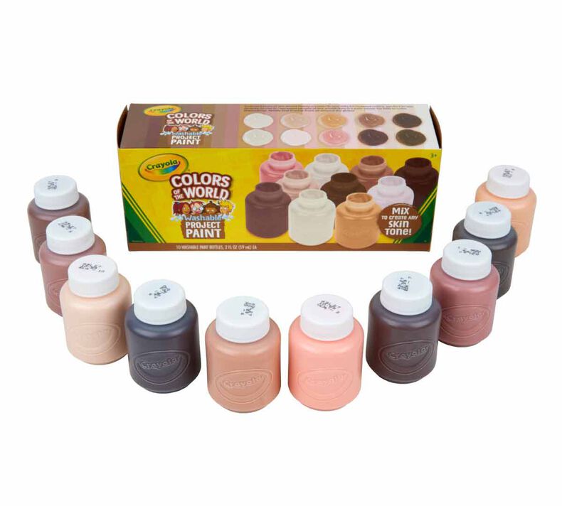 Crayola Colors of the World Washable Paint Bottle - Pack of 10 - Laadlee