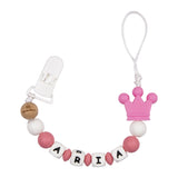 Babies Basic Customized Pacifier Clip - Pink