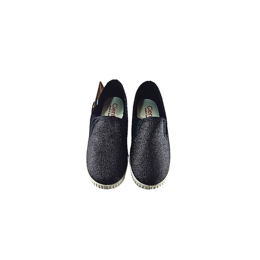 Pikkaboo Ceinta Black Shimmer Kids Comfort Shoes