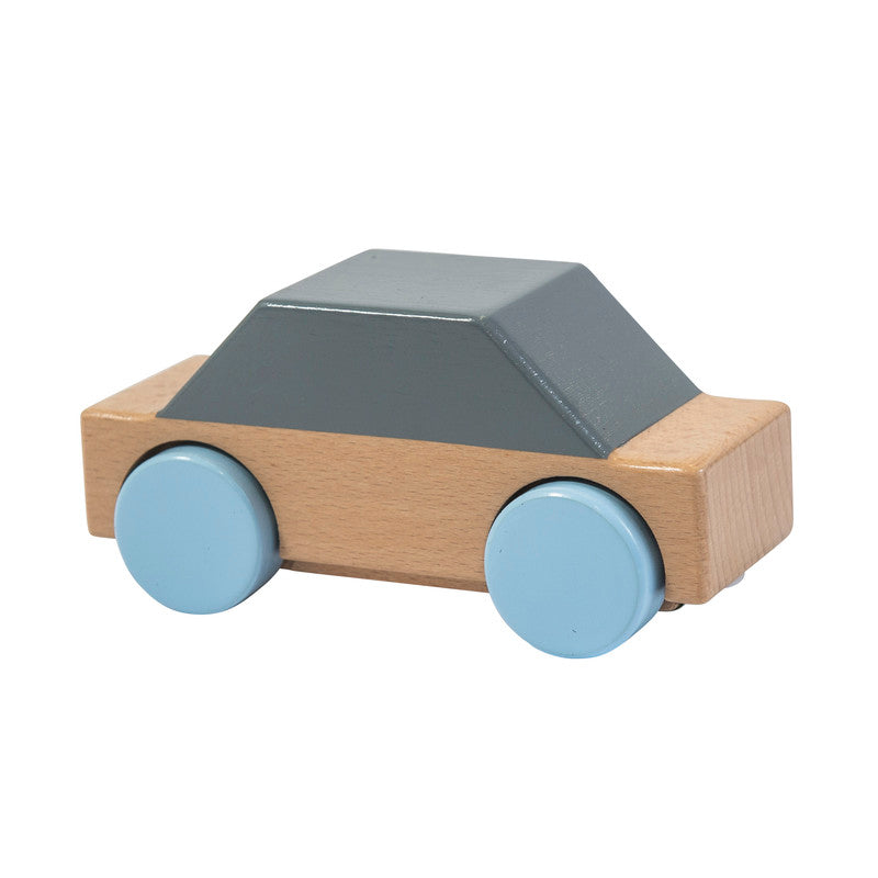 Sebra Wooden Car - Classic Grey - Laadlee