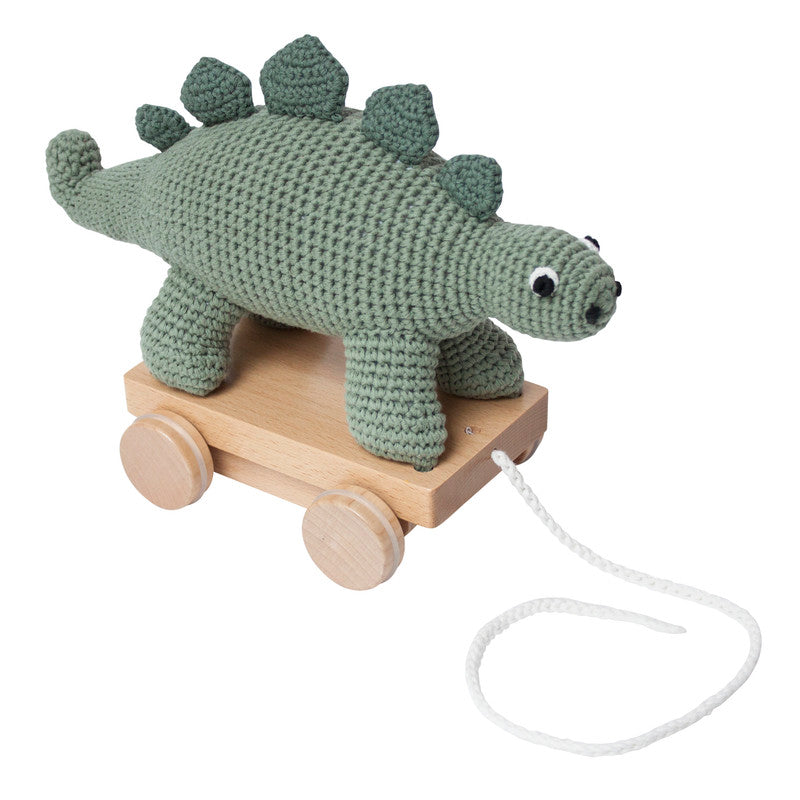Sebra Crochet Pull-Along Toy Dino