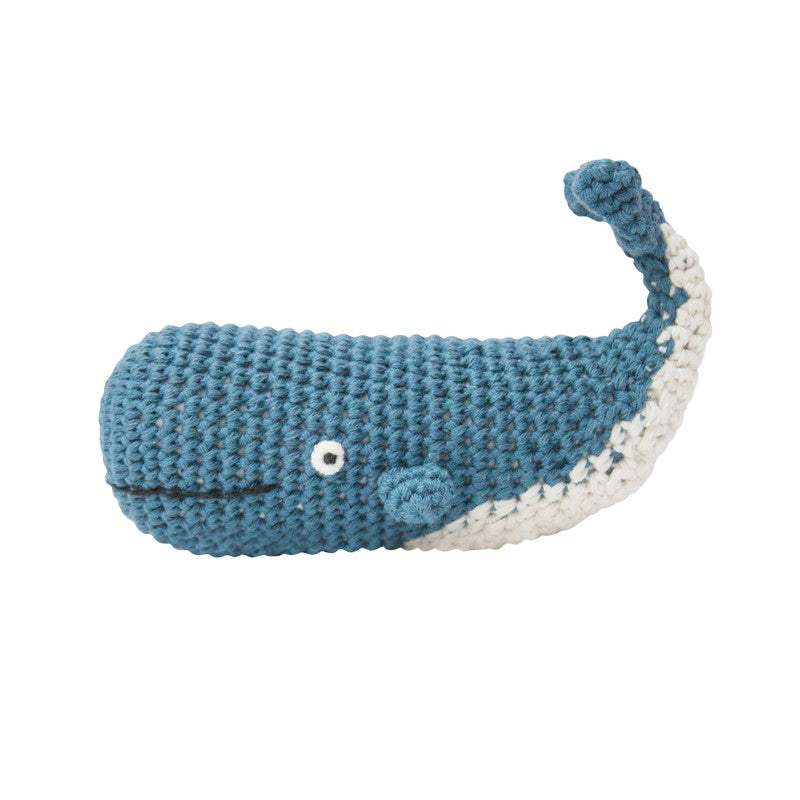 Sebra Crochet Rattle - Whale - Laadlee