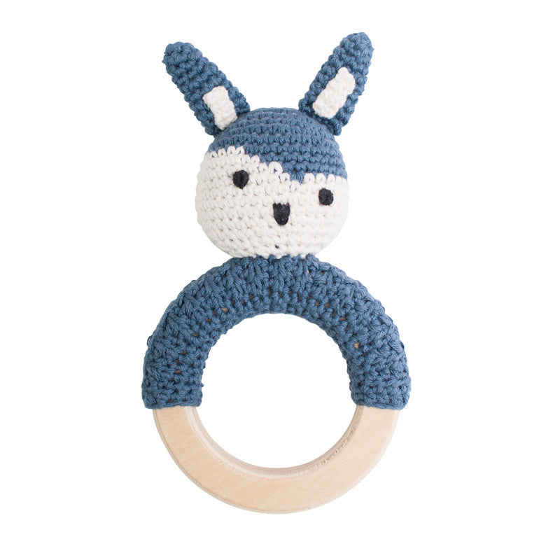 Sebra Crochet Rattle - Siggy On Ring - Laadlee