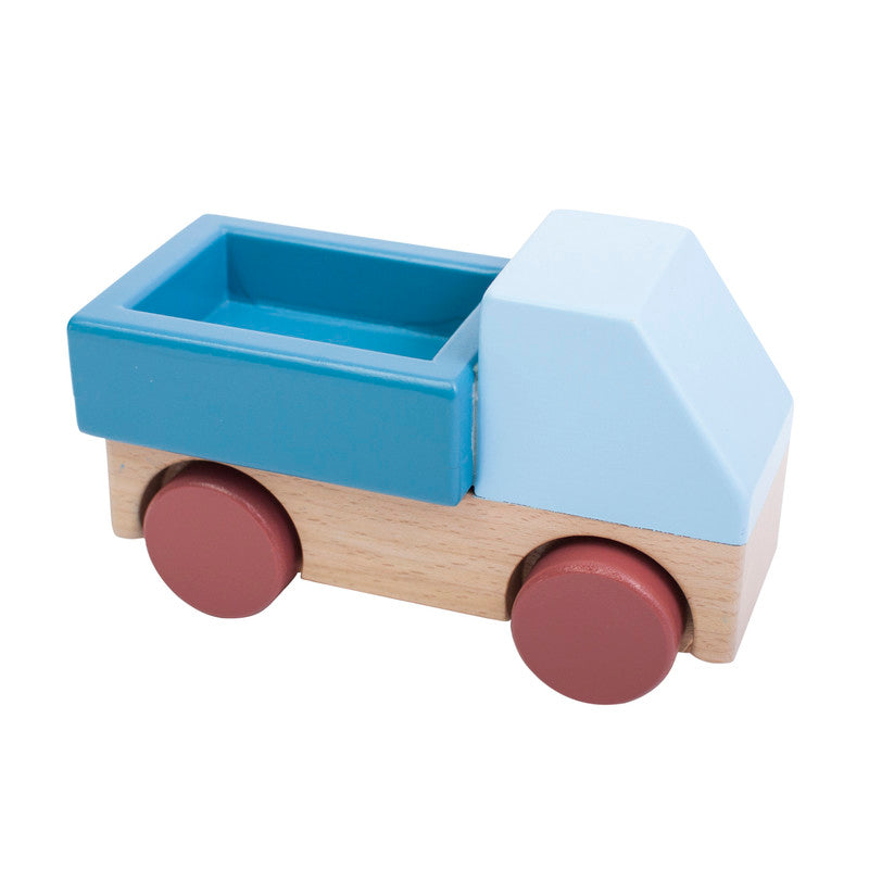 Sebra Wooden Truck - Stone Blue - Laadlee