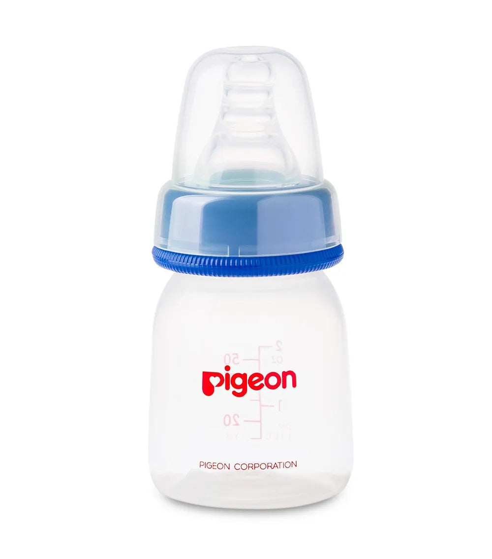 Pigeon Plastic Feeding Bottle with Transparent Cap 50ml - Assorted