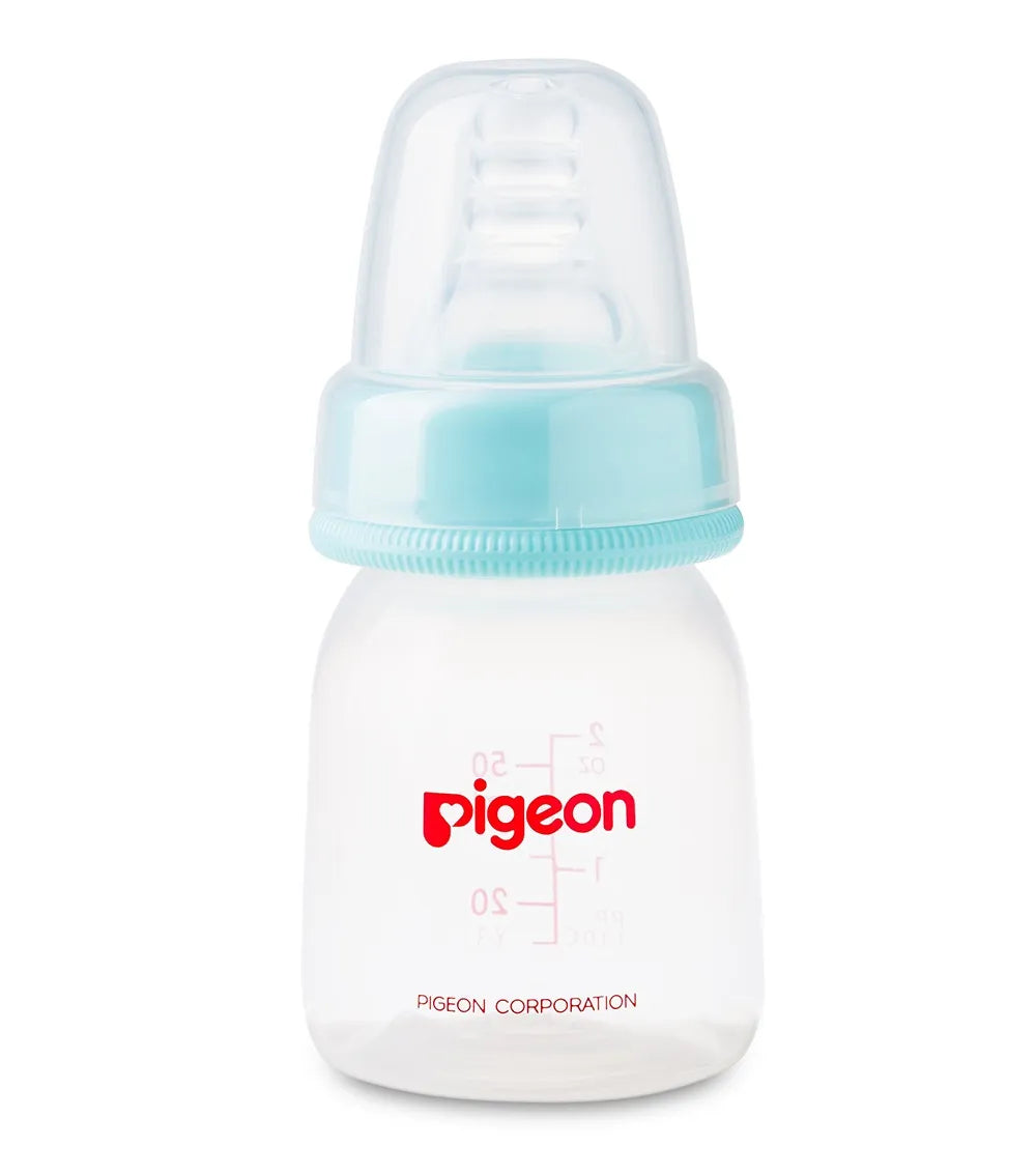 Pigeon Plastic Feeding Bottle with Transparent Cap 50ml - Assorted