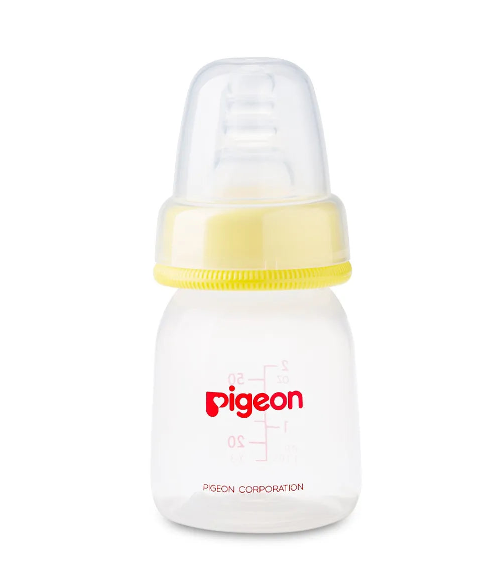 Pigeon Plastic Feeding Bottle with Transparent Cap 50ml - Assorted