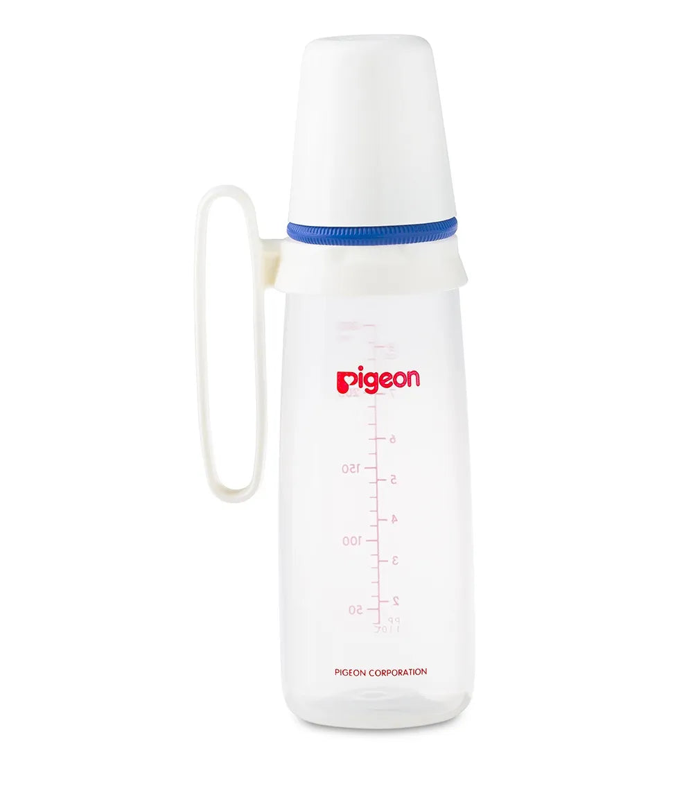 Pigeon Plastic Feeding Bottle With Handle 240ml - Assorted