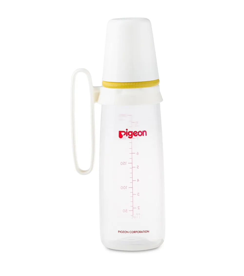 Pigeon Plastic Feeding Bottle With Handle 240ml - Assorted