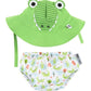 Zoocchini Reusable Baby Swim Diaper & Sun Hat Set - Alligator - Laadlee