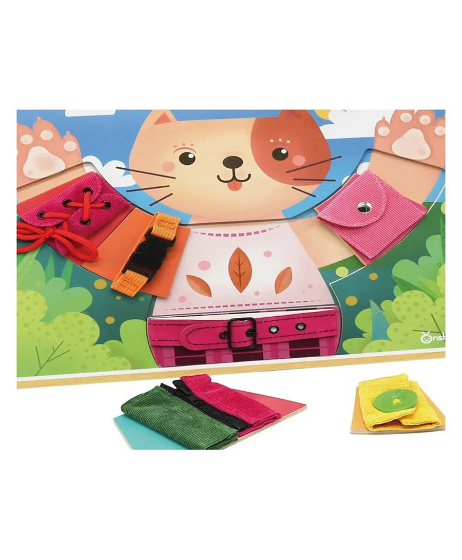 Andreu Toys Basic Skills Board Little Cat Dress - Laadlee