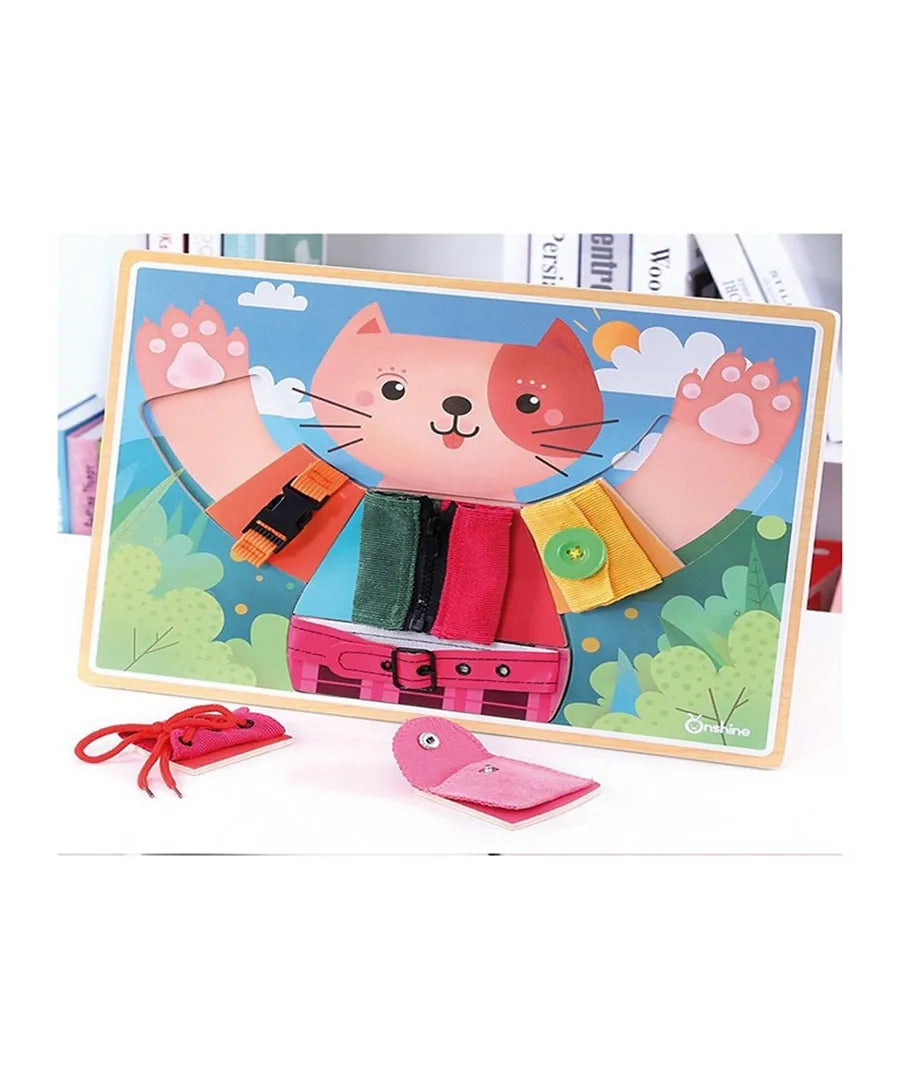 Andreu Toys Basic Skills Board Little Cat Dress - Laadlee