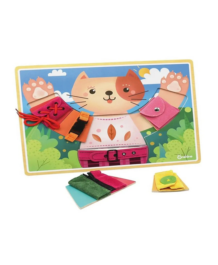 Andreu Toys Basic Skills Board Little Cat Dress - Laadlee