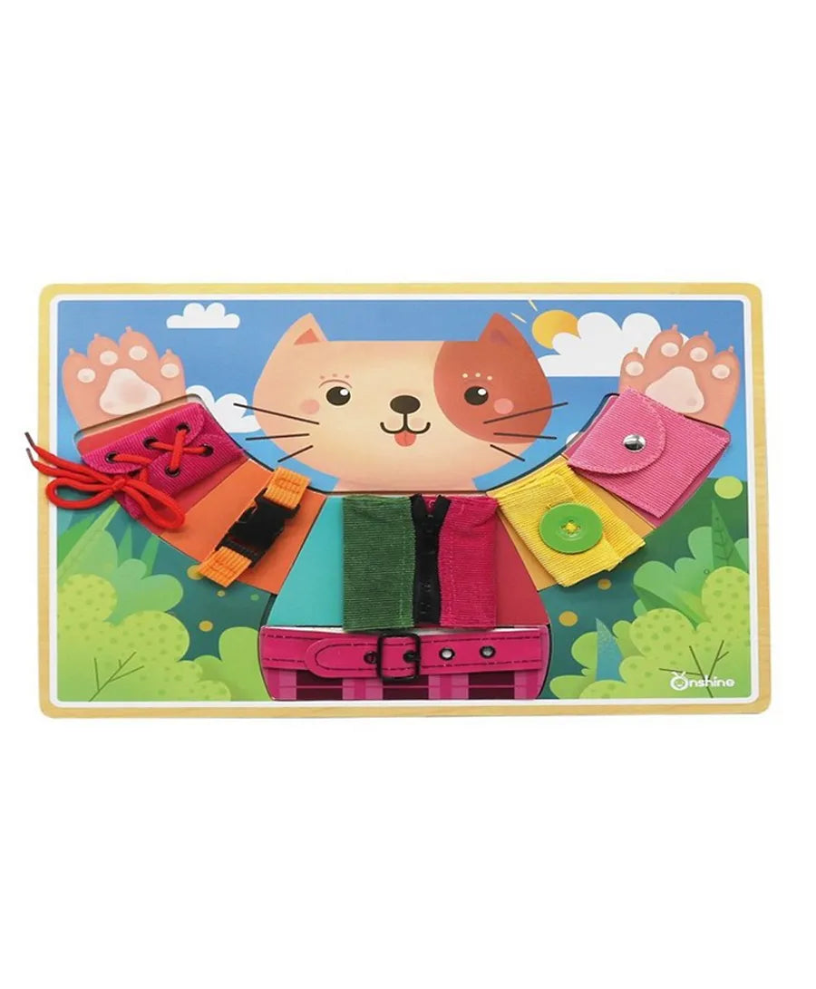Andreu Toys Basic Skills Board Little Cat Dress - Laadlee