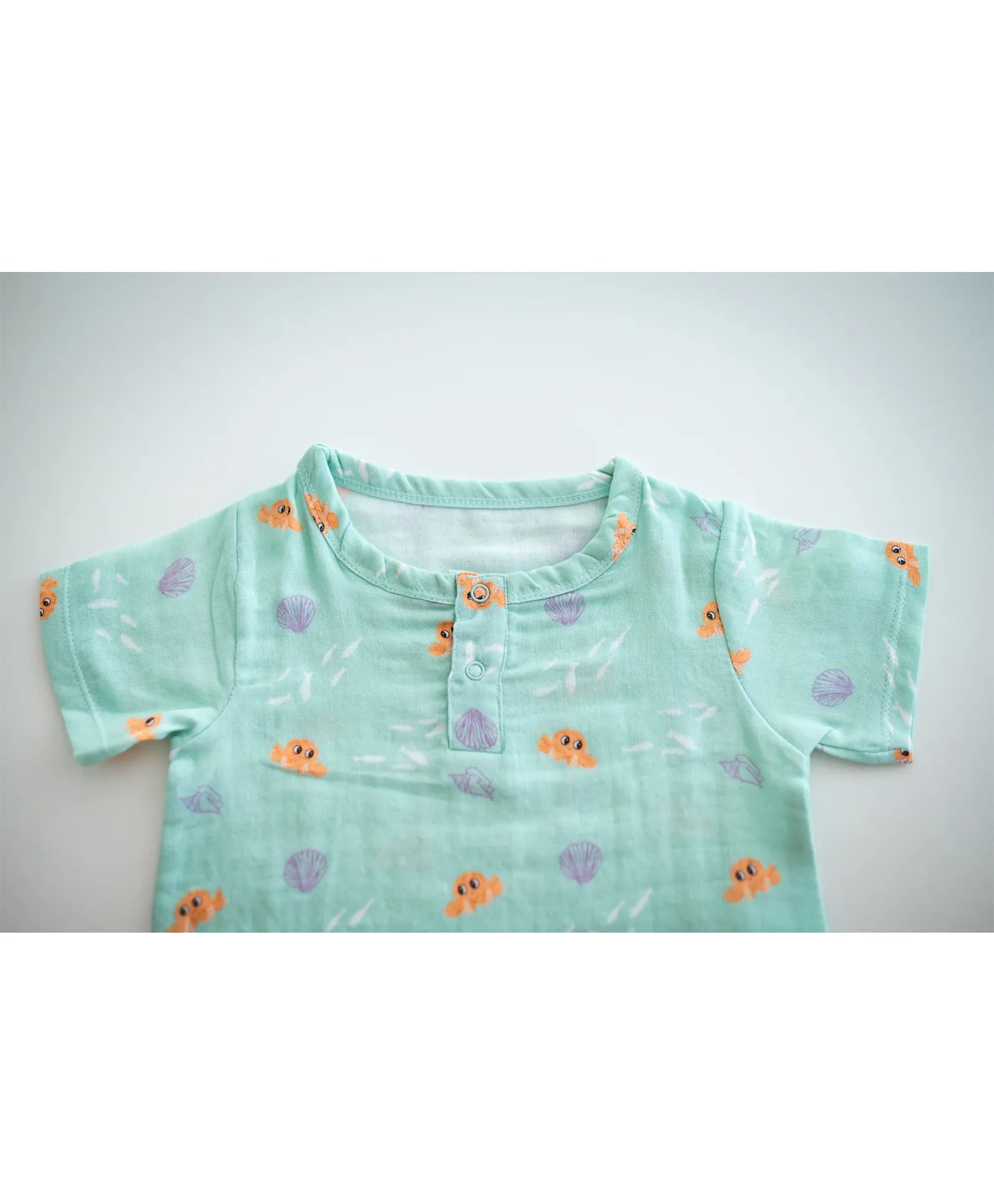 Tickle Tickle Organic Muslin Baby Shorts and Tee Set - Lil Octy - Laadlee