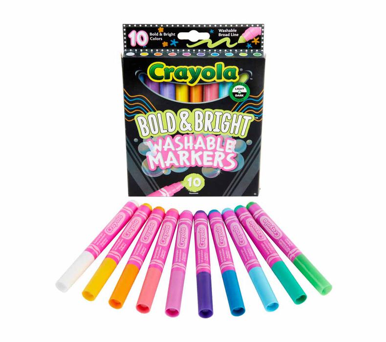 Crayola -Bold & Bright Broad Line Marker - Pack of 10 - Laadlee