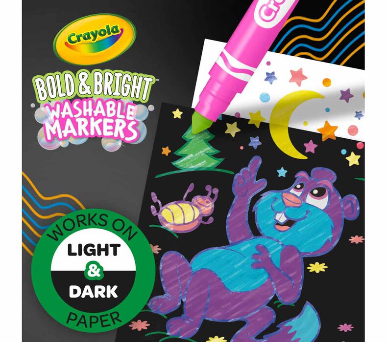 Crayola -Bold & Bright Broad Line Marker - Pack of 10 - Laadlee