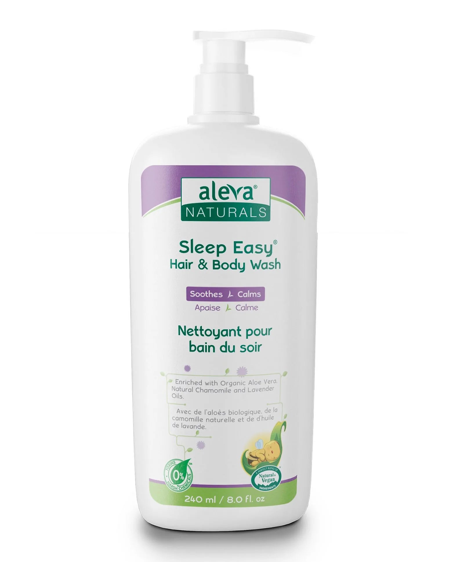 Aleva Naturals Sleep Easy Hair & Body Wash - 240ml - Laadlee