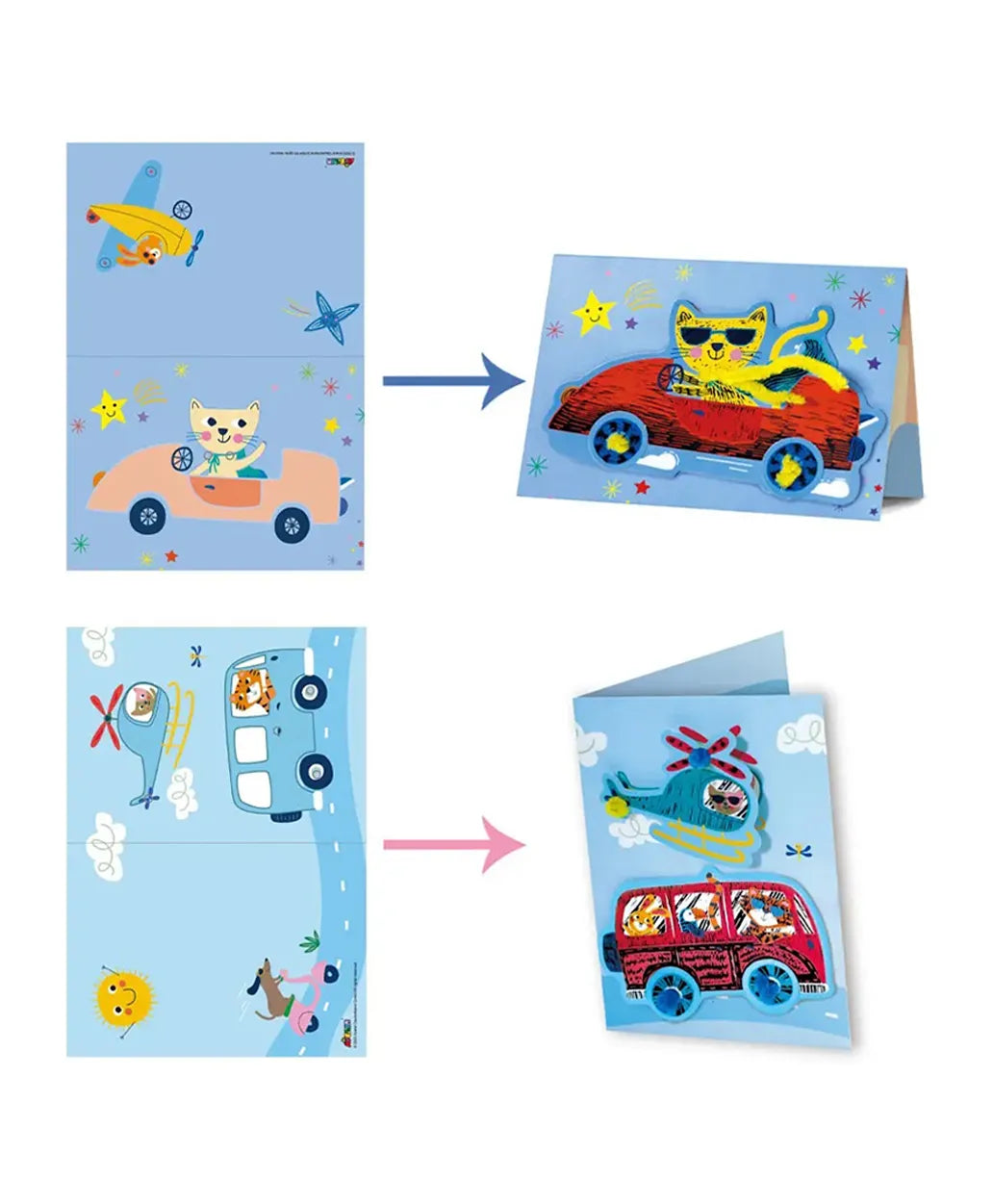 Avenir Scratch Greeting Cards Set - Cars - Laadlee