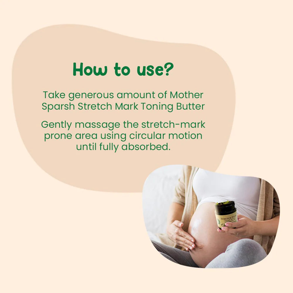 Mother Sparsh Stretch Mark Toning Butter - 100gm - Laadlee