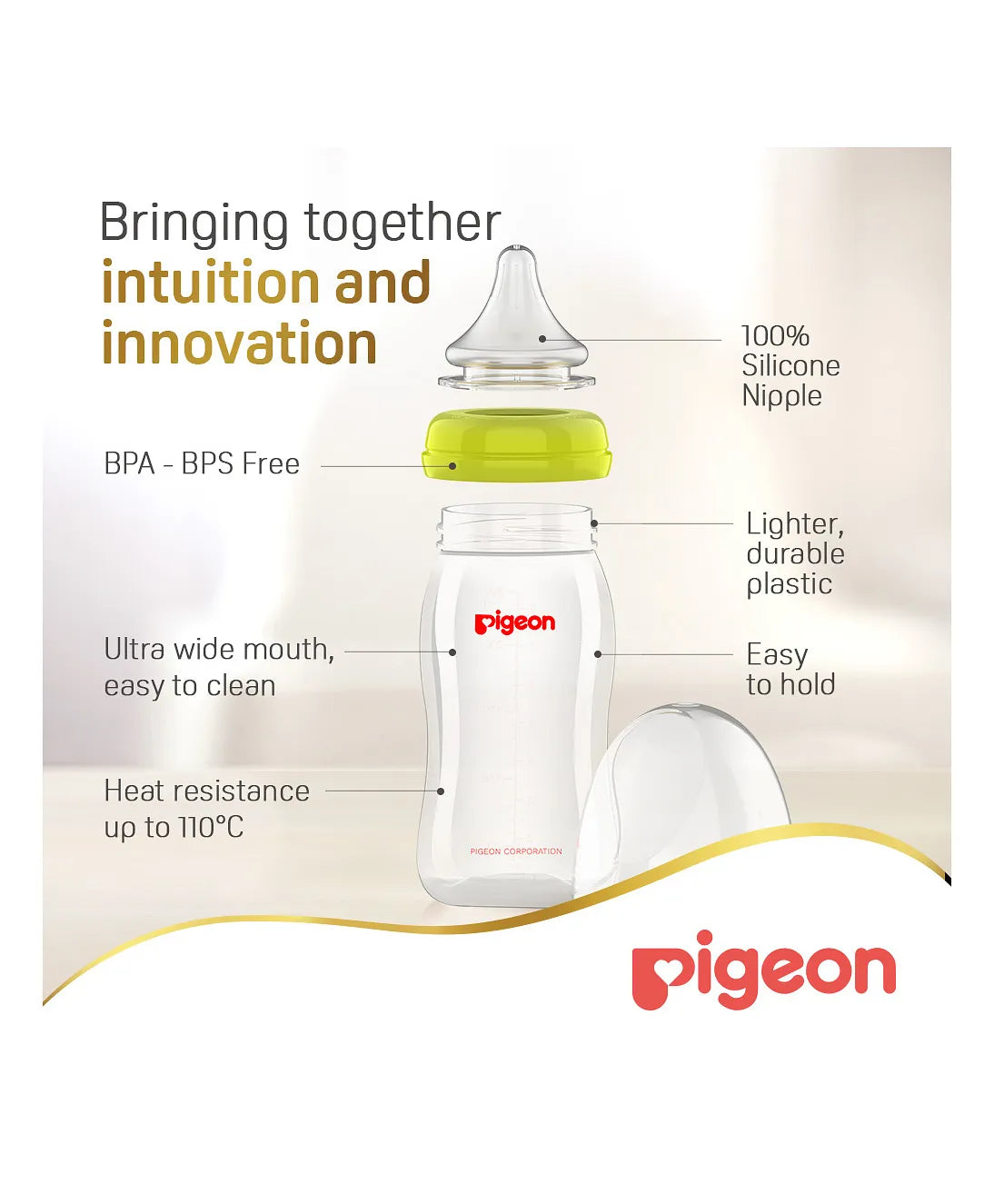 Pigeon Softtouch WN Plastic Bottle - 240ml