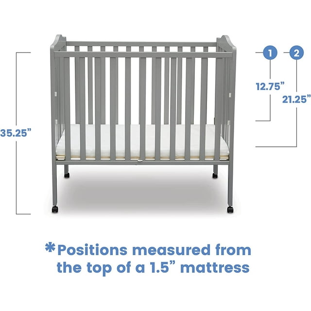 Delta Children Portable Folding Crib With Mattress