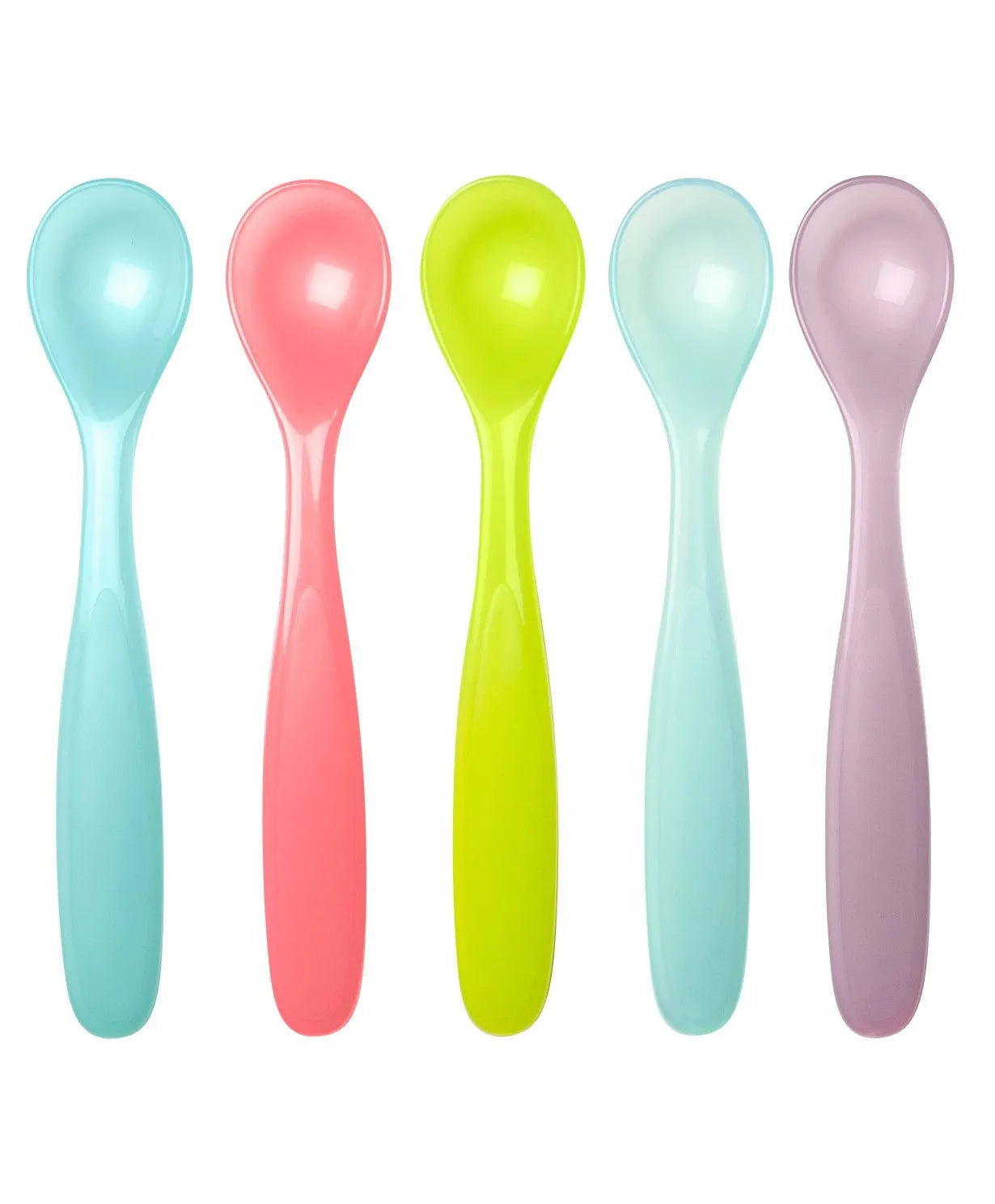 Badabulle Soft Baby Spoons Pastel - Set of 5 - Laadlee