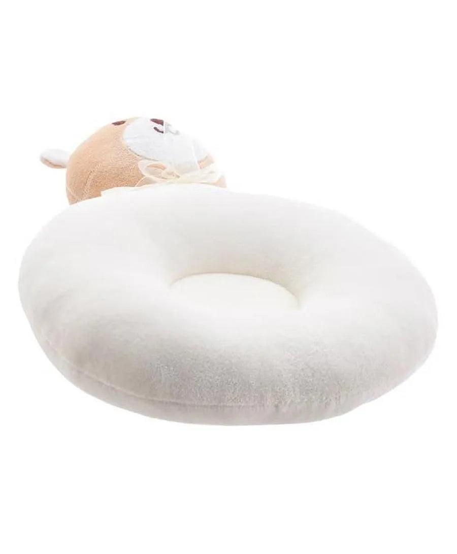 Tiny Hug Newborn Baby  Breathable Flat Round Pillow - Ivory