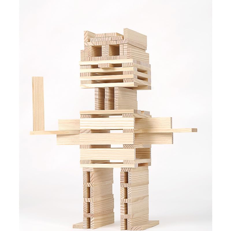 Kapla Wooden Construction Set in a Chest with Brown Art Book - 280pcs - Laadlee