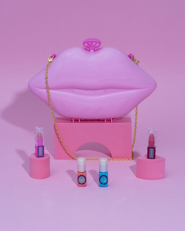 Shush! Lip Shape Makeup Handbag - Laadlee