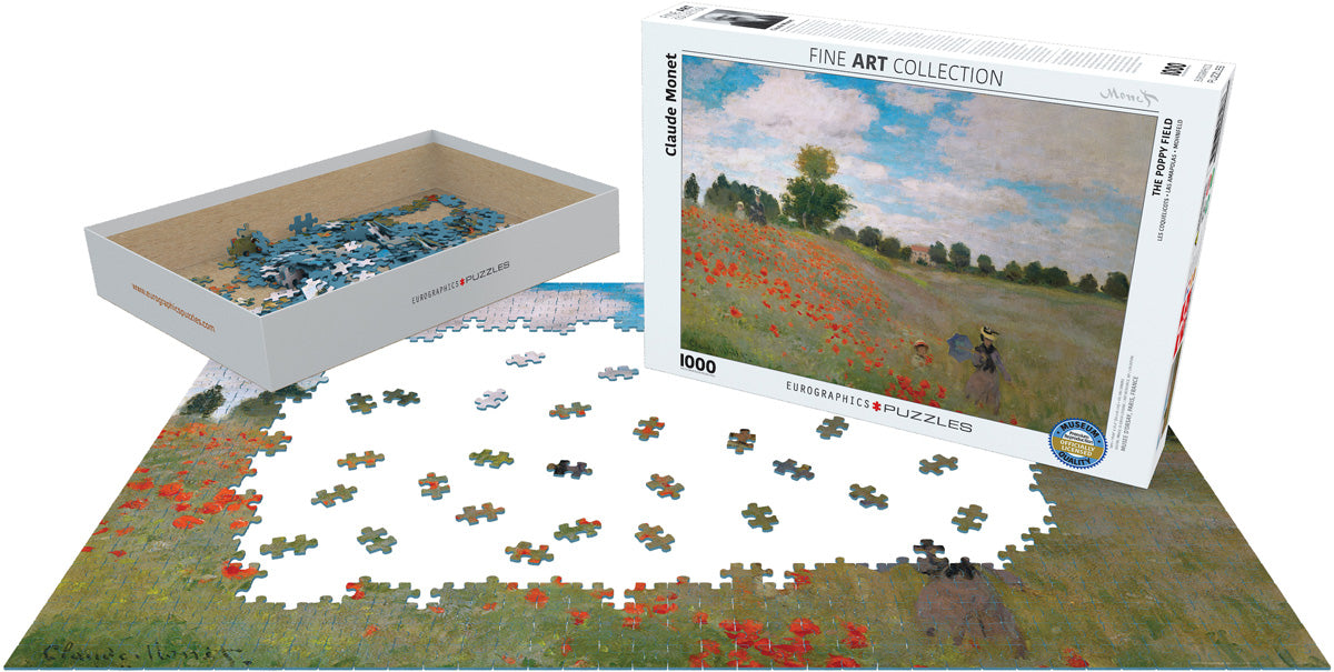eurographics-the-poppy-field-by-claude-monet-puzzle-1000pcs - 2