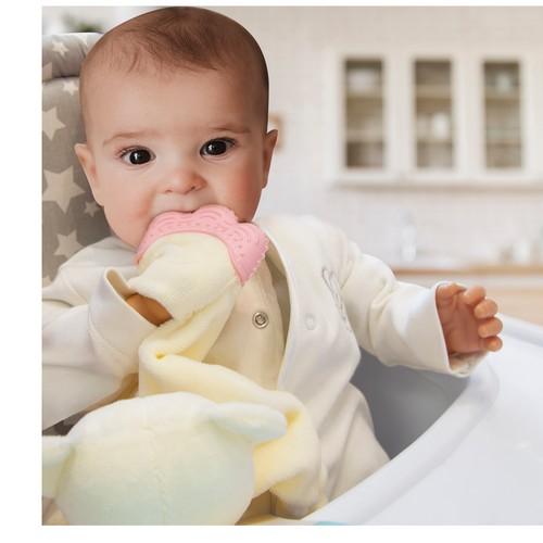 Babyjem Sleeping Friend Teether - Pink - Laadlee