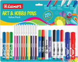 Luxor Art and Hobby Pens Assorted Ink & Marker - Pack of 22