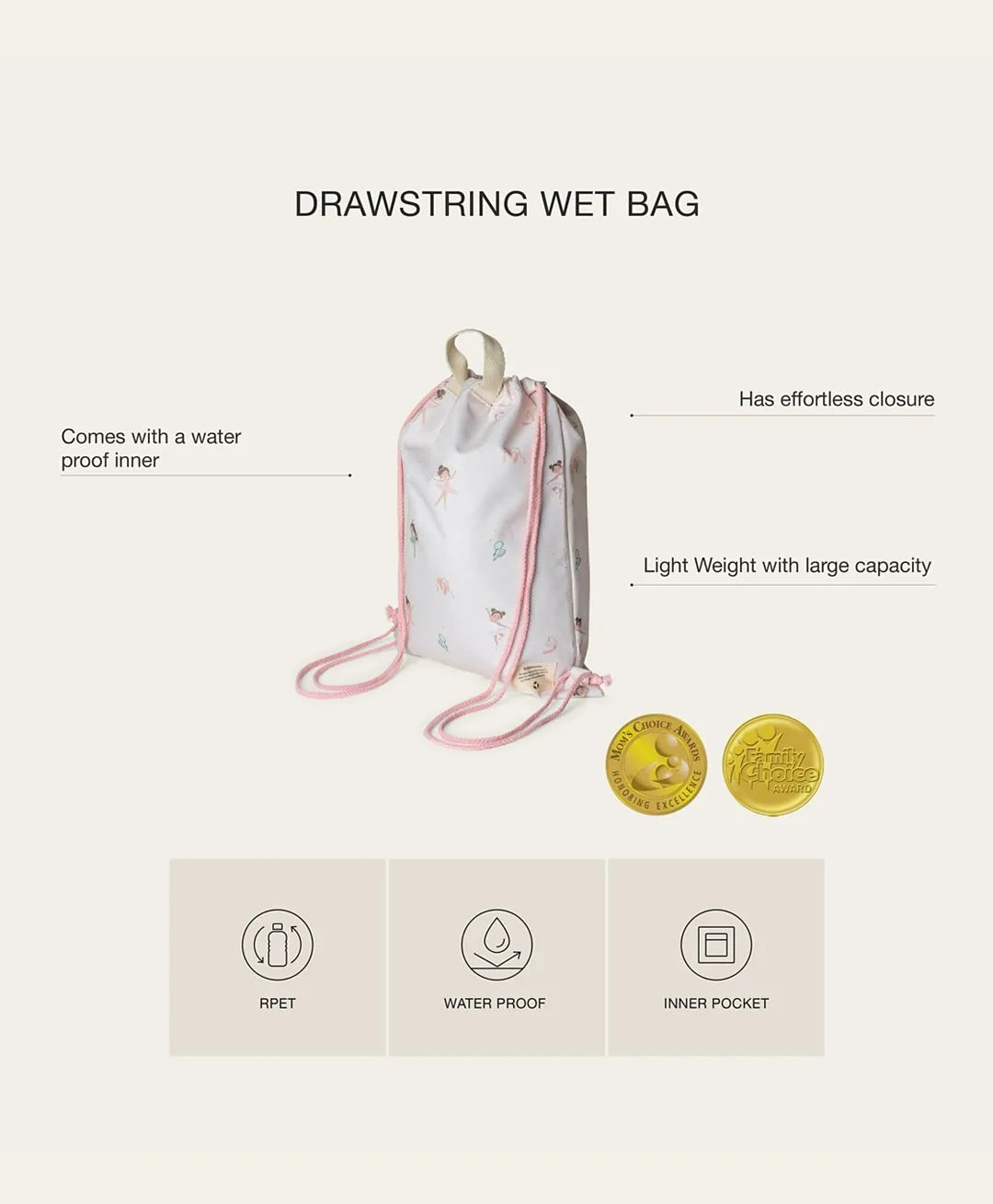 Citron Drawstring Backpack - Ballerina