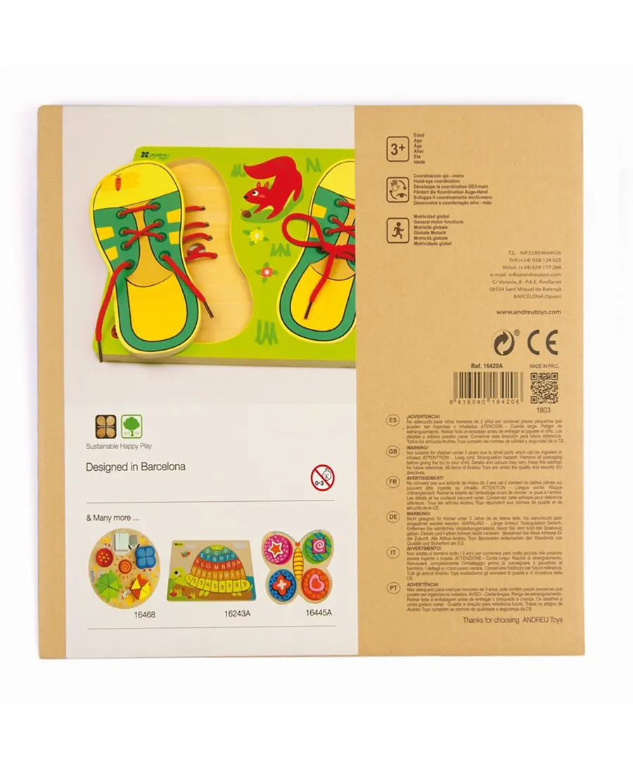 Andreu Toys Puzzle Lacing Shoes - Laadlee