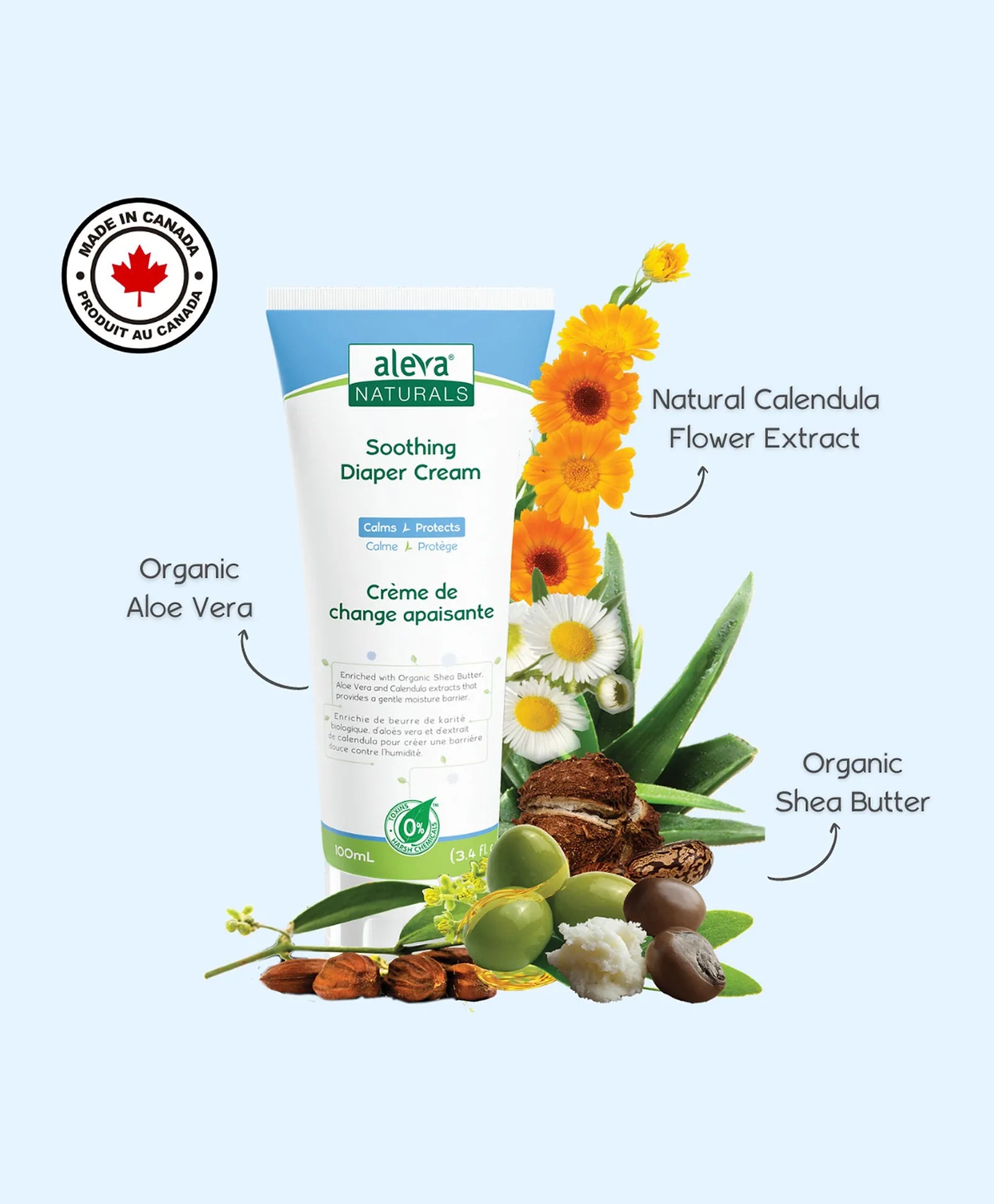 Aleva Naturals Soothing Diaper Cream - 100ml - Laadlee