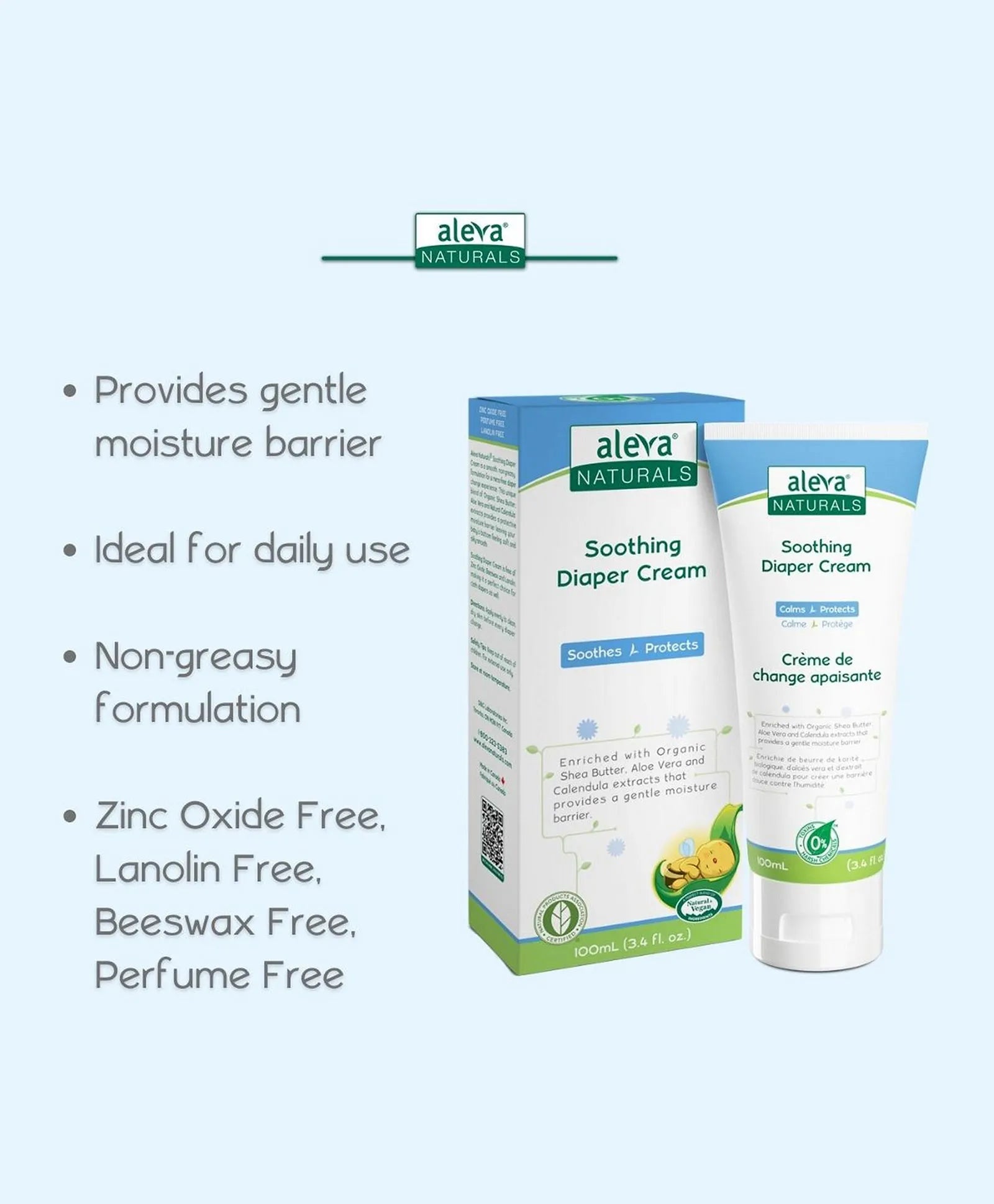 Aleva Naturals Soothing Diaper Cream - 100ml - Laadlee