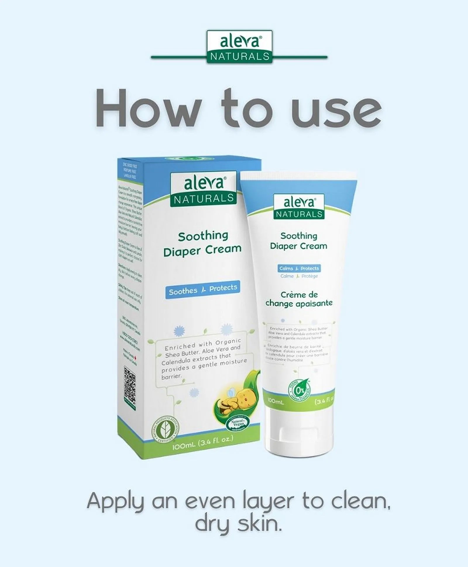 Aleva Naturals Soothing Diaper Cream - 100ml - Laadlee