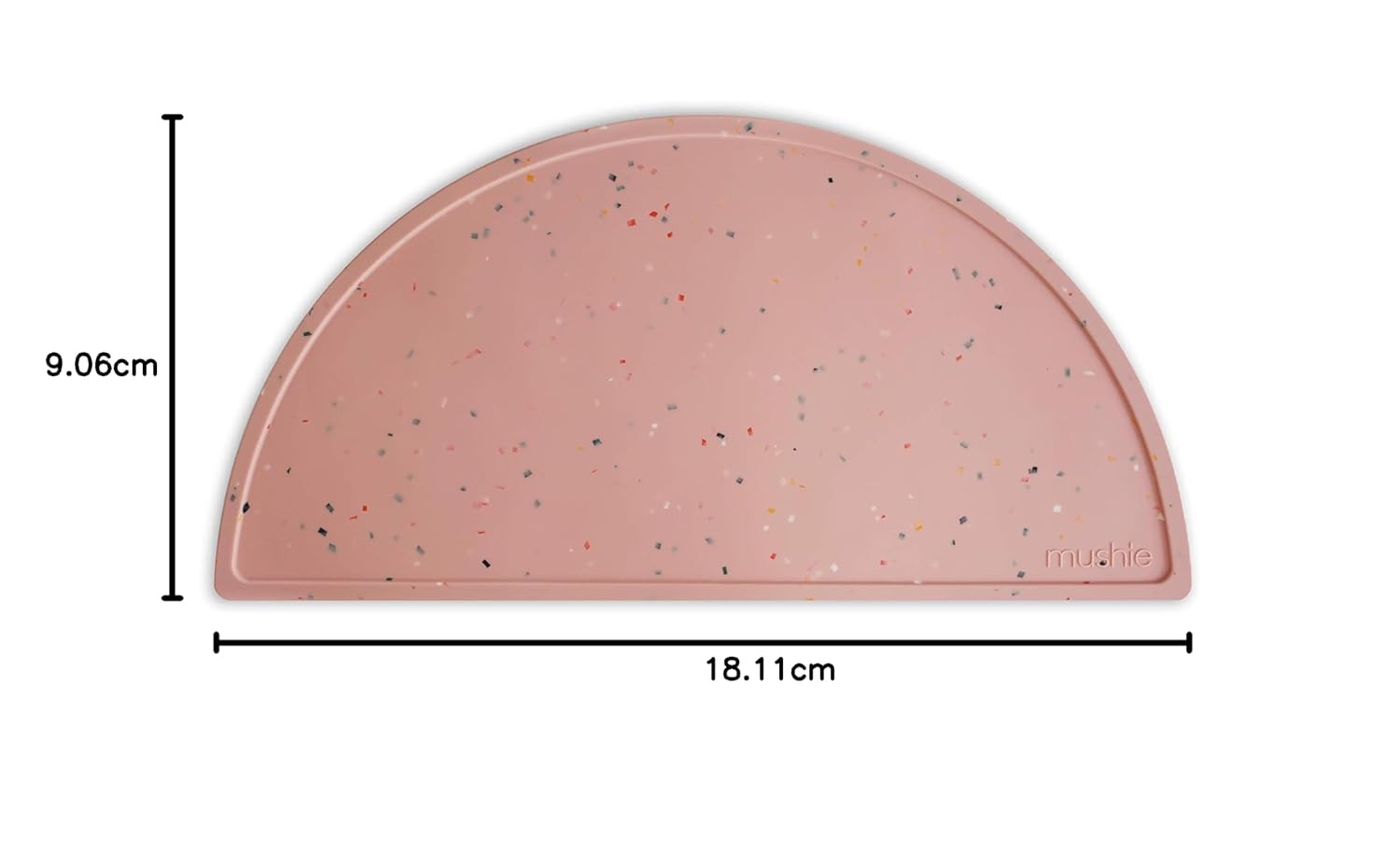 Mushie Silicone Mat Powder Pink Confetti - Laadlee