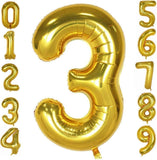 Brain Giggles 3 Number Foil Balloon 40inch - Gold
