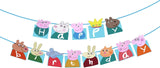 Brain Giggles Peppa Pig Happy Birthday Banner with Ribbon