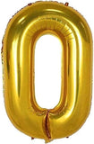 Brain Giggles 0 Number Foil Balloon 40inch - Gold