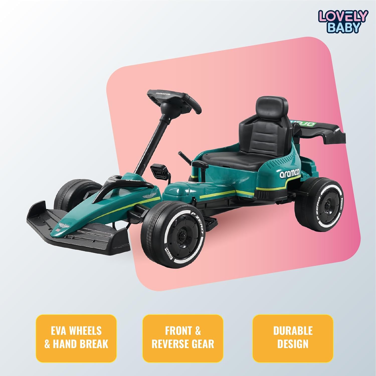 lovely-baby-licensed-pedal-go-kart-green-4