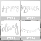 Brain Giggles Happy Birthday Cardstock Banner 5inch - Silver