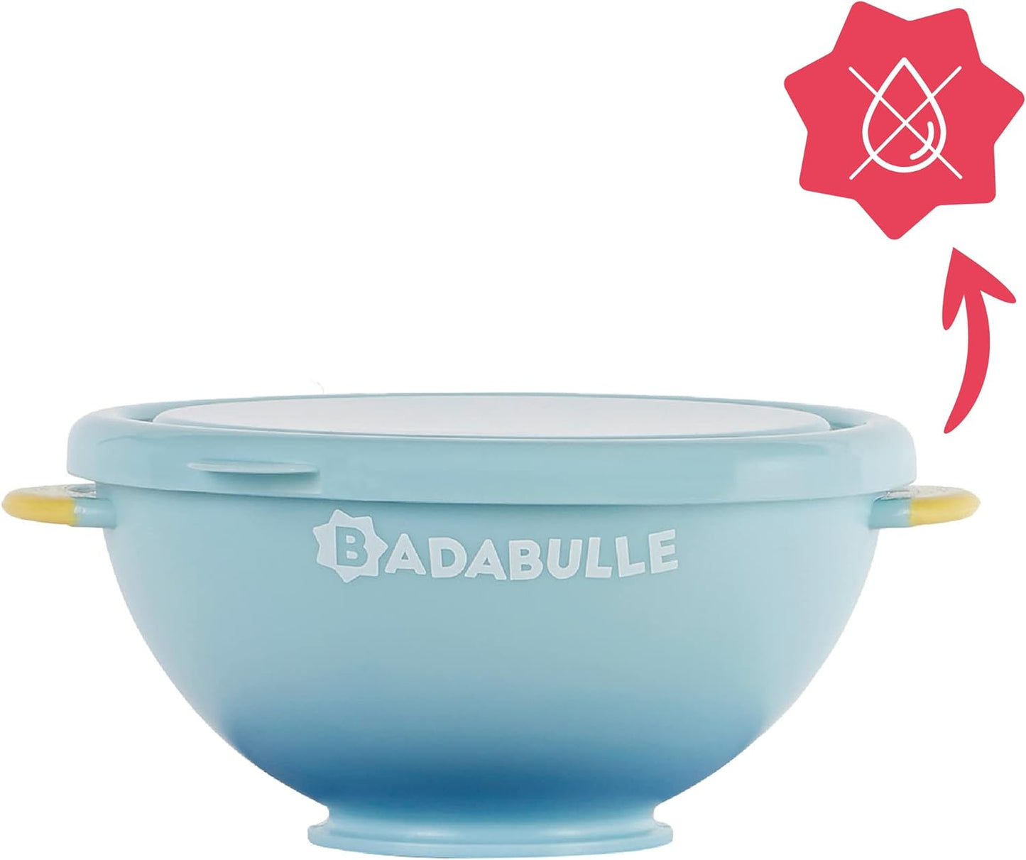 Badabulle Funcolors Bowls With Lid Suction Base 330 ml - Set of 3 - Laadlee