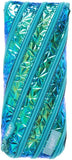 ZIPIT Metallic Pencil Case Pouch Made of One Long Zipper - Blue-Green