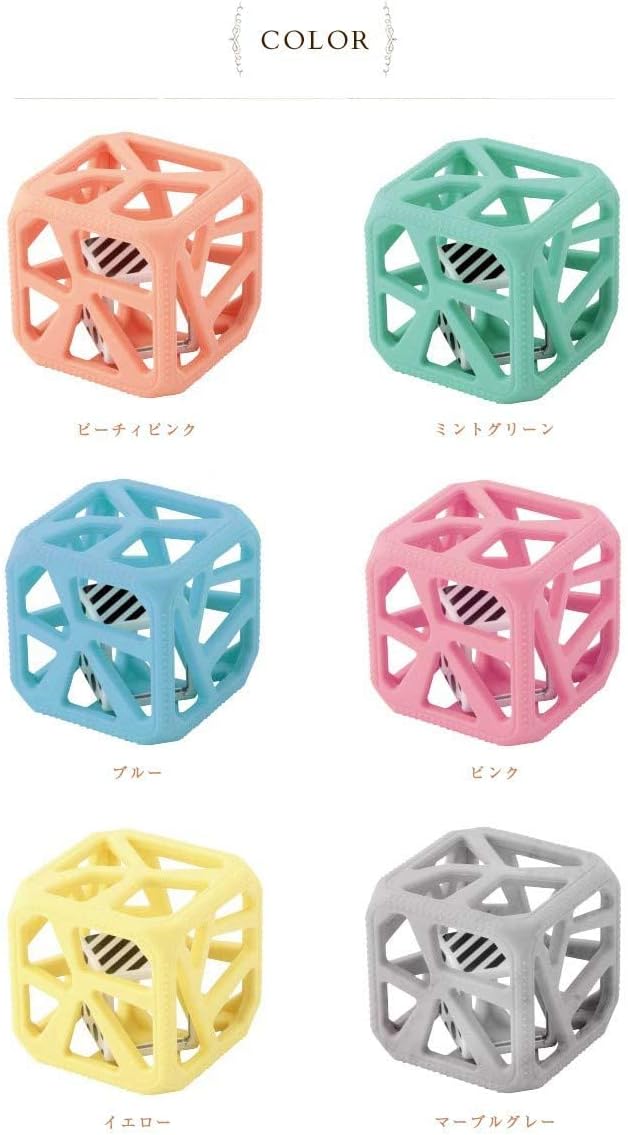 Malarkey Kids Chew Cube Easy Grip Teether Rattle - Peachy Pink - Laadlee