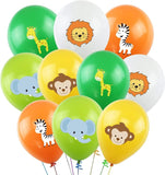 Brain Giggles Multicolor Jungle Animal Balloons - 10pcs