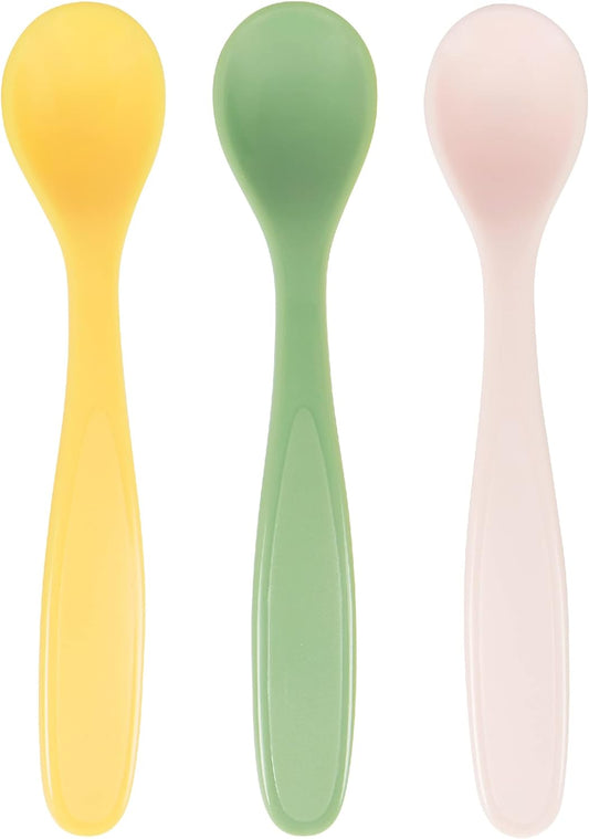 Badabulle Soft Baby Spoons Pastel - Set of 3 - Laadlee